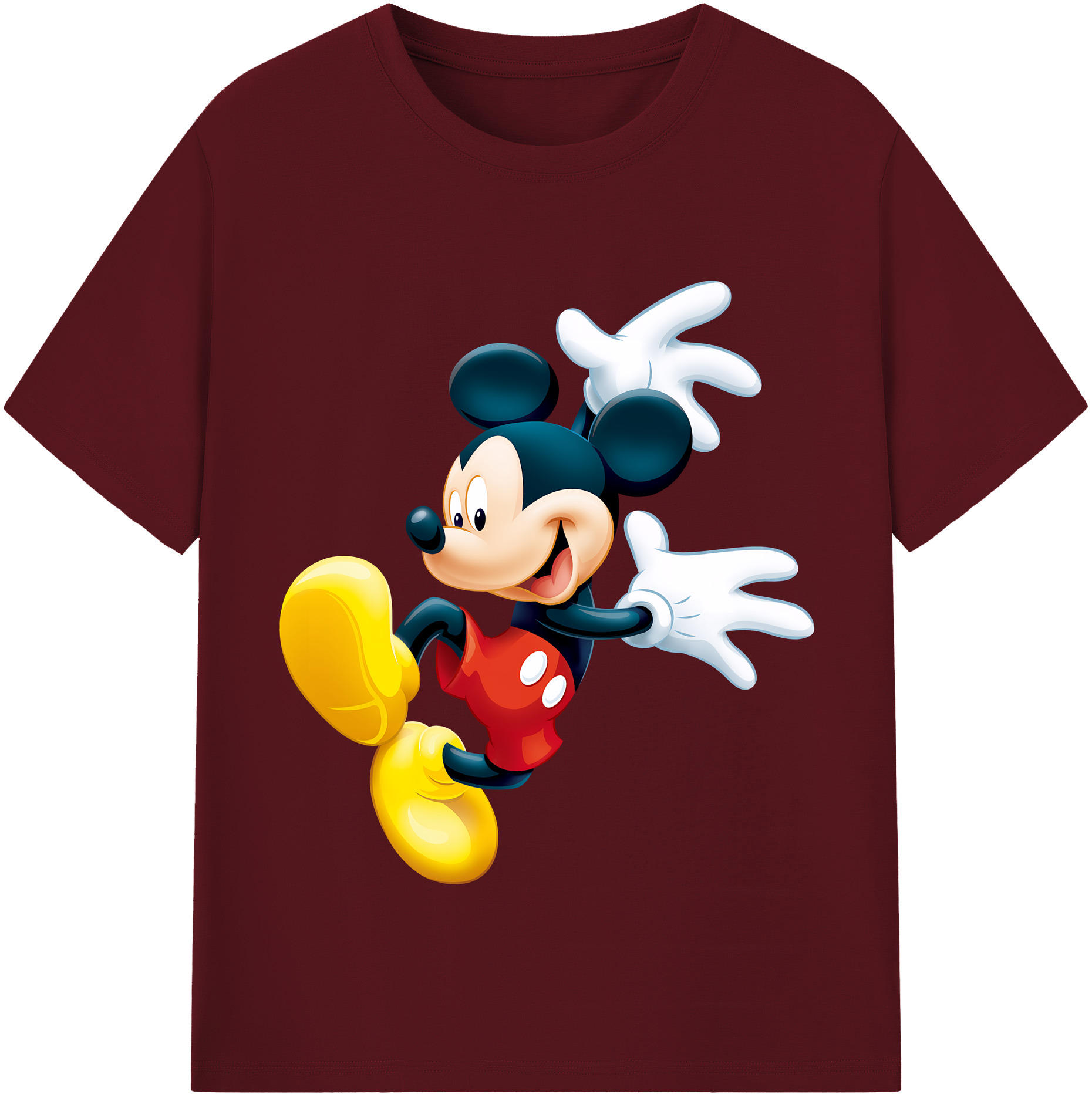 （画像用） ミッキーマウス Mickey Mouse 綿100％半袖Tシャツ（フロントプリント）